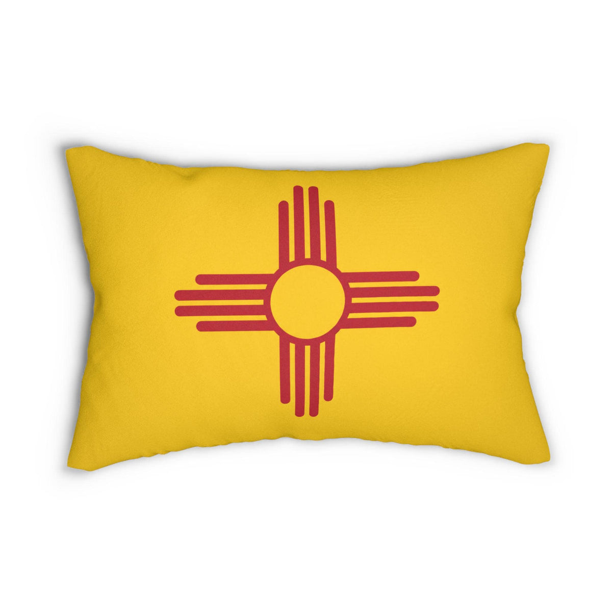Zia Sun Symbol lumbar pillow | New Mexico inspired, yellow red