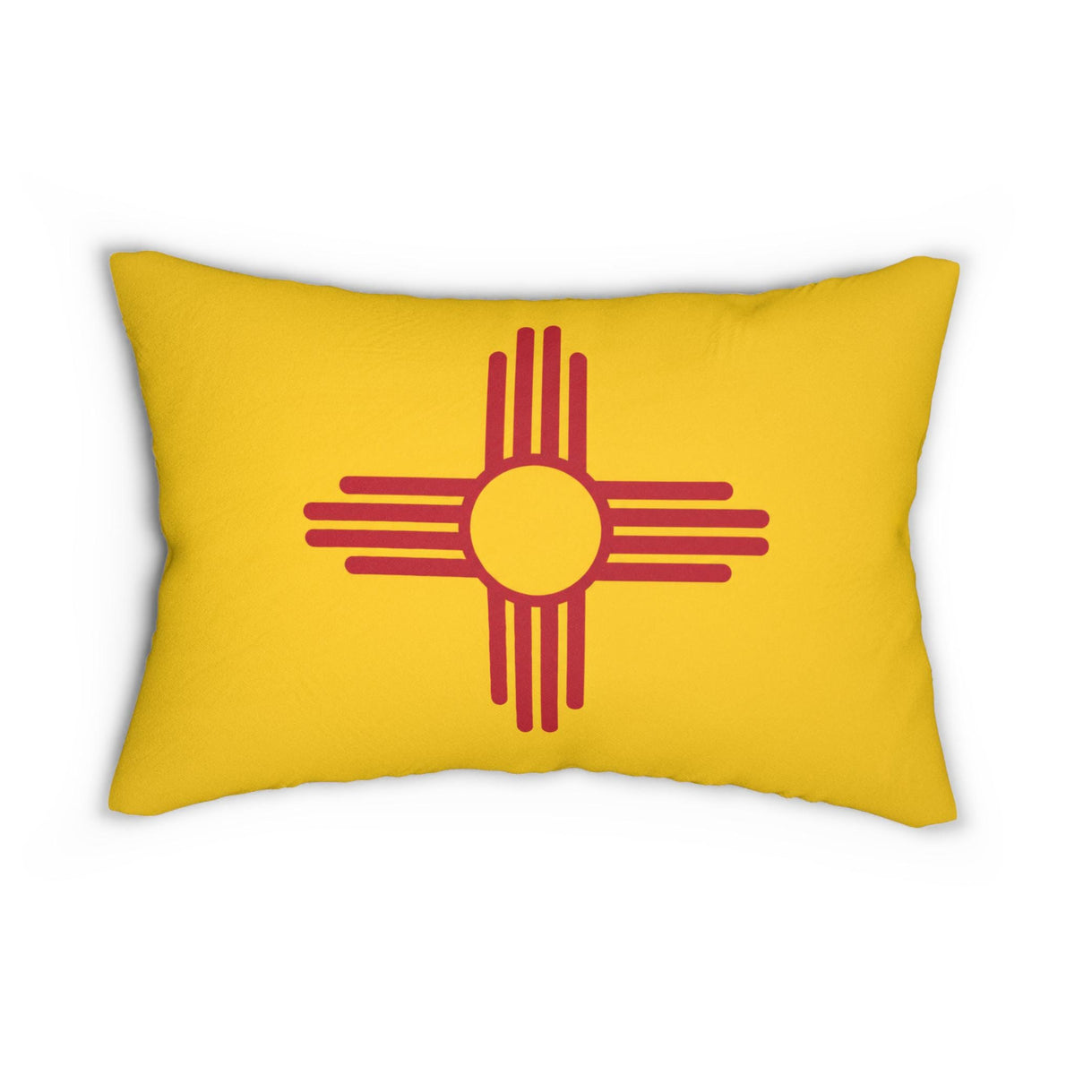 Zia Sun Symbol lumbar pillow | New Mexico inspired, yellow red