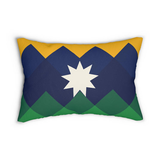 Appalachian Flag Mountain Star lumbar pillow | geometric throw pillow