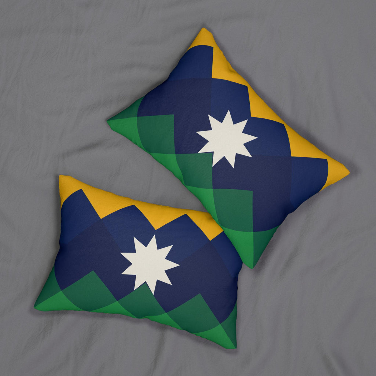 Appalachian Flag Mountain Star lumbar pillow | geometric throw pillow