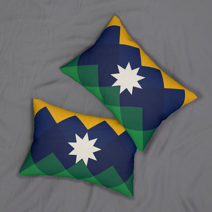 Appalachian Flag Mountain Star lumbar pillow | geometric throw pillow