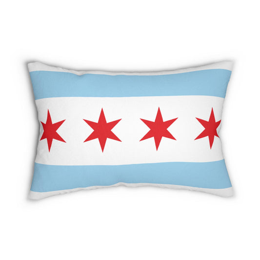 Chicago Flag Lumbar Pillow | City of Chicago Home Decor