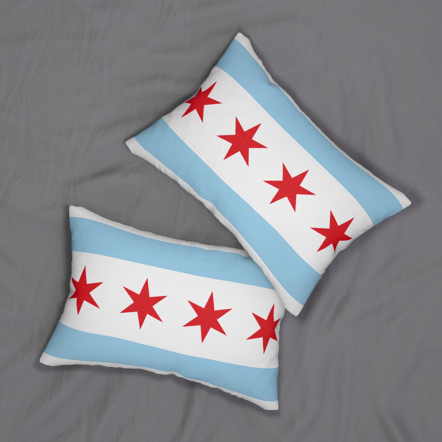 Chicago Flag Lumbar Pillow | City of Chicago Home Decor