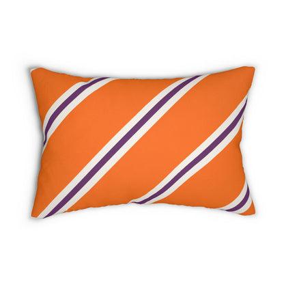 Class of 2026 Lumbar Pillow | Orange Striped Graduation Decor