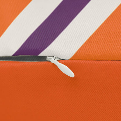 Class of 2026 Lumbar Pillow | Orange Striped Graduation Decor