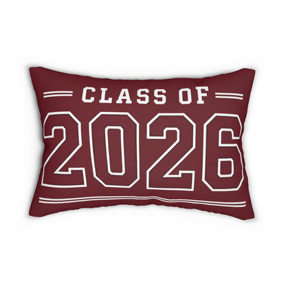 Copy of Class of 2026 Lumbar Pillow | Red Striped Spun Polyester Accent Pillow