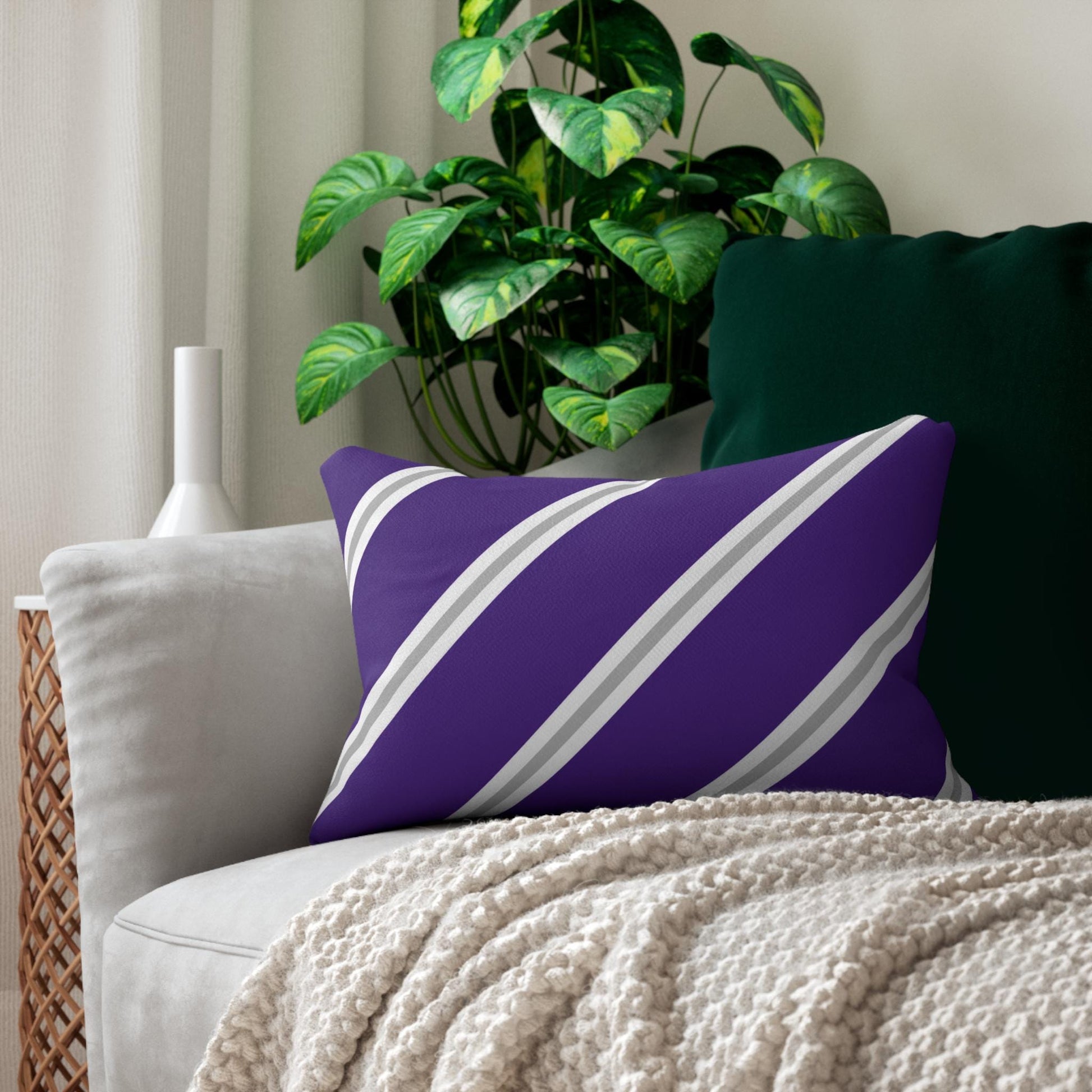 Class of 2026 Purple Graduation Lumbar Pillow | School Dorm Room Pillow