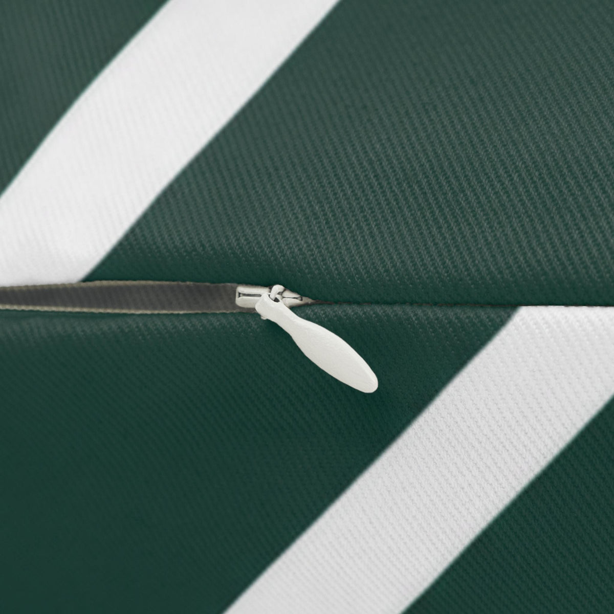 Green Diagonal Stripe Lumbar Pillow | Modern Minimal Decorative Pillow
