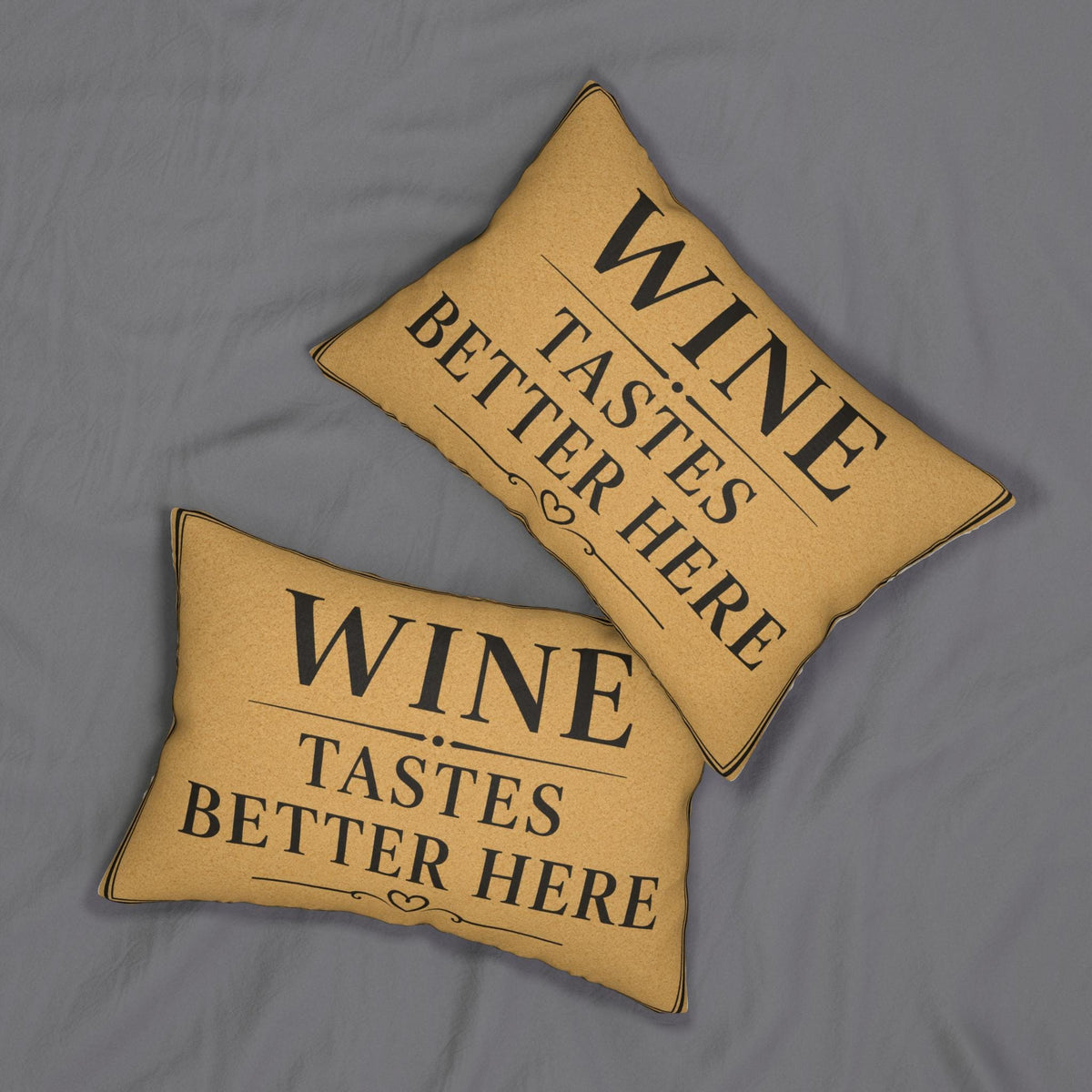 Wine Tastes Better Here Lumbar Pillow | Throw Pillow
