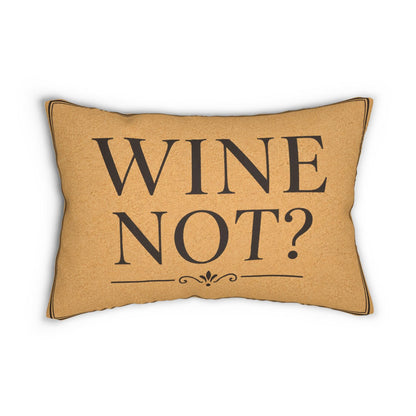 Wine Not? Pour Decisions lumbar pillow | wine pun home decor
