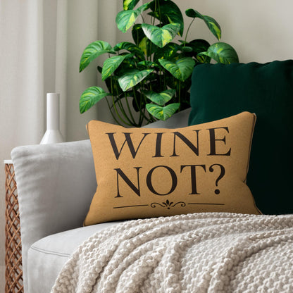Wine Not? Pour Decisions lumbar pillow | wine pun home decor