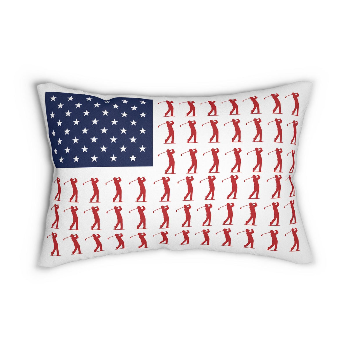 American Flag Golfers Lumbar Pillow | Spun Polyester Lumbar Pillow