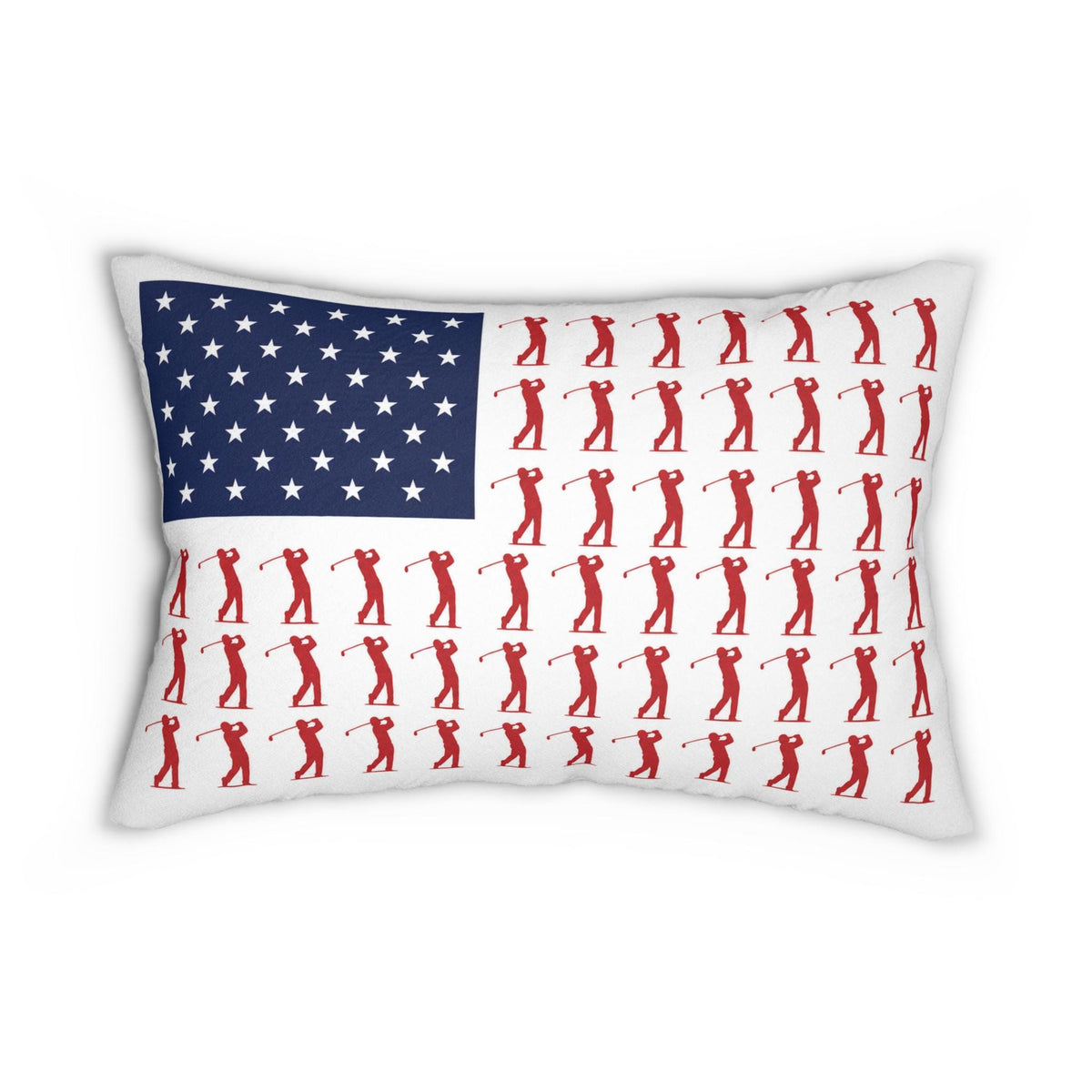 American Flag Golfers Lumbar Pillow | Spun Polyester Lumbar Pillow