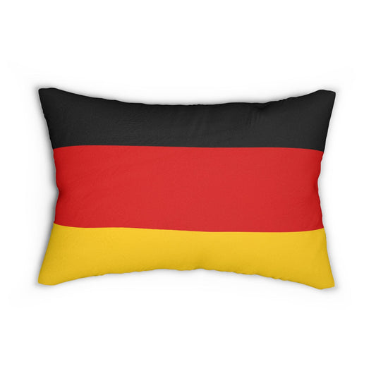 German Flag Lumbar Pillow | Black Red Gold Decorative Pillow