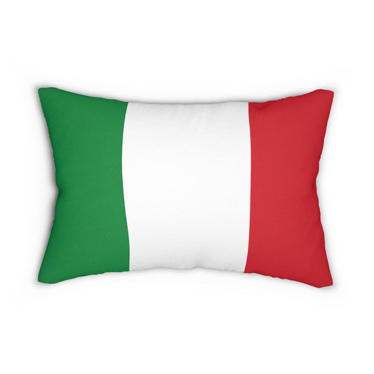 Italian Flag Lumbar Pillow | Green White Red Stripes