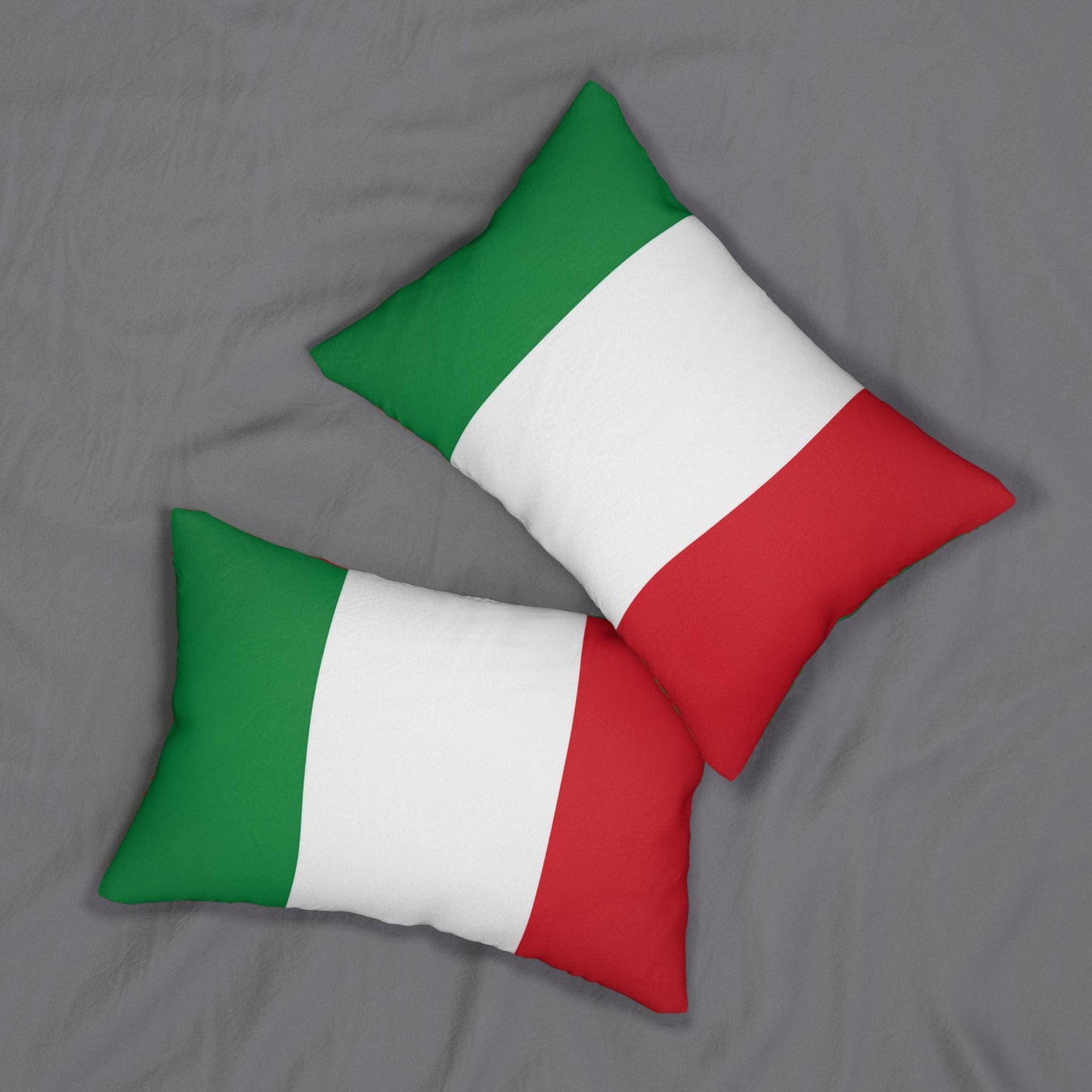 Italian Flag Lumbar Pillow | Green White Red Stripes