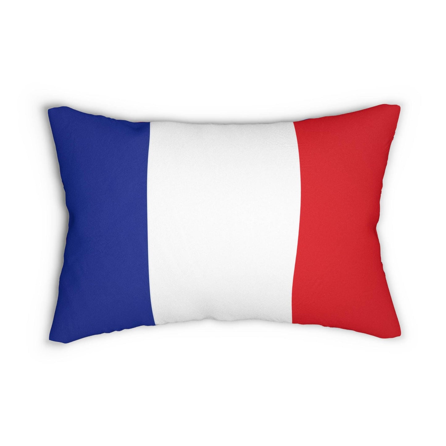 French Flag Lumbar Pillow | Tricolor Blue White Red Decorative Pillow