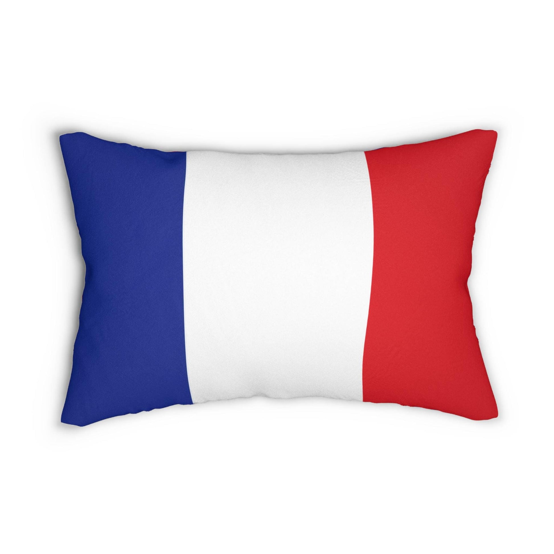 French Flag Lumbar Pillow | Tricolor Blue White Red Decorative Pillow