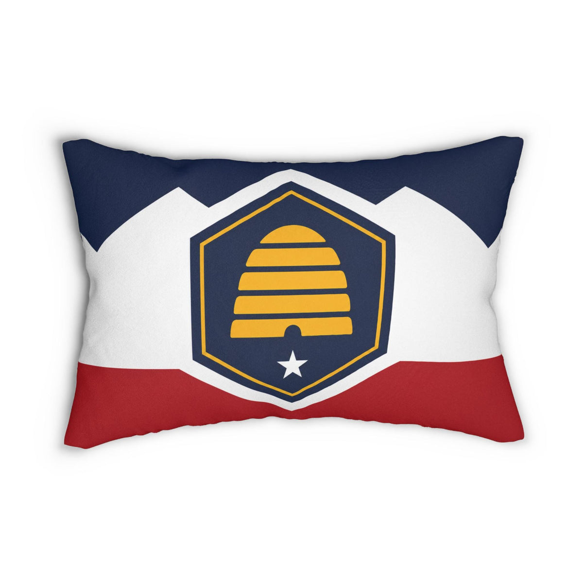 Beehive Crest Nautical Flag Lumbar Pillow | Utah State Accent