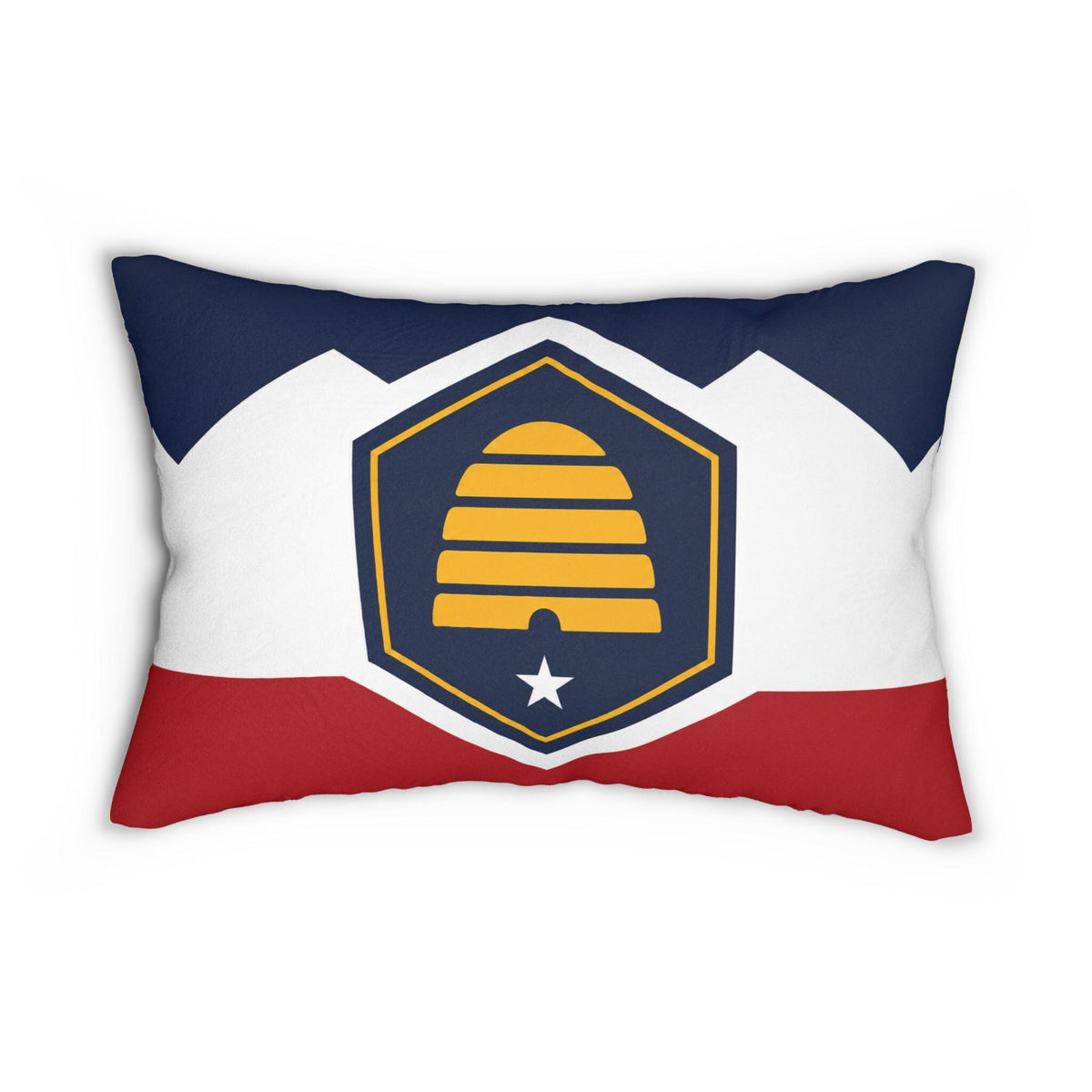 Beehive Crest Nautical Flag Lumbar Pillow | Utah State Accent