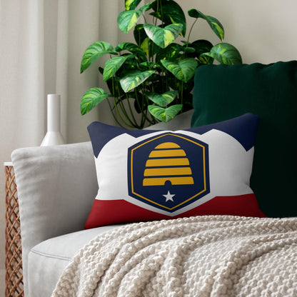 Beehive Crest Nautical Flag Lumbar Pillow | Utah State Accent
