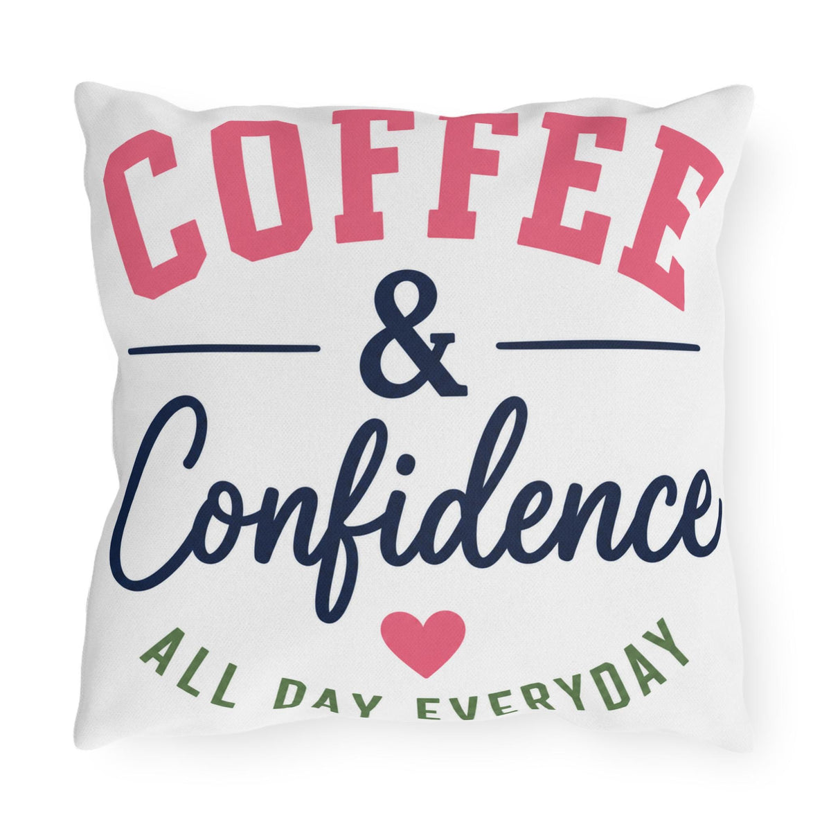 Good Vibes Good Grades outdoor pillow | Coffee & Confidence outdoor pillow