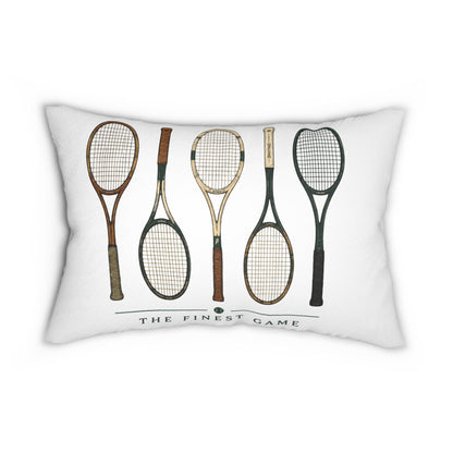 Vintage Tennis Rackets lumbar pillow | Spun Polyester