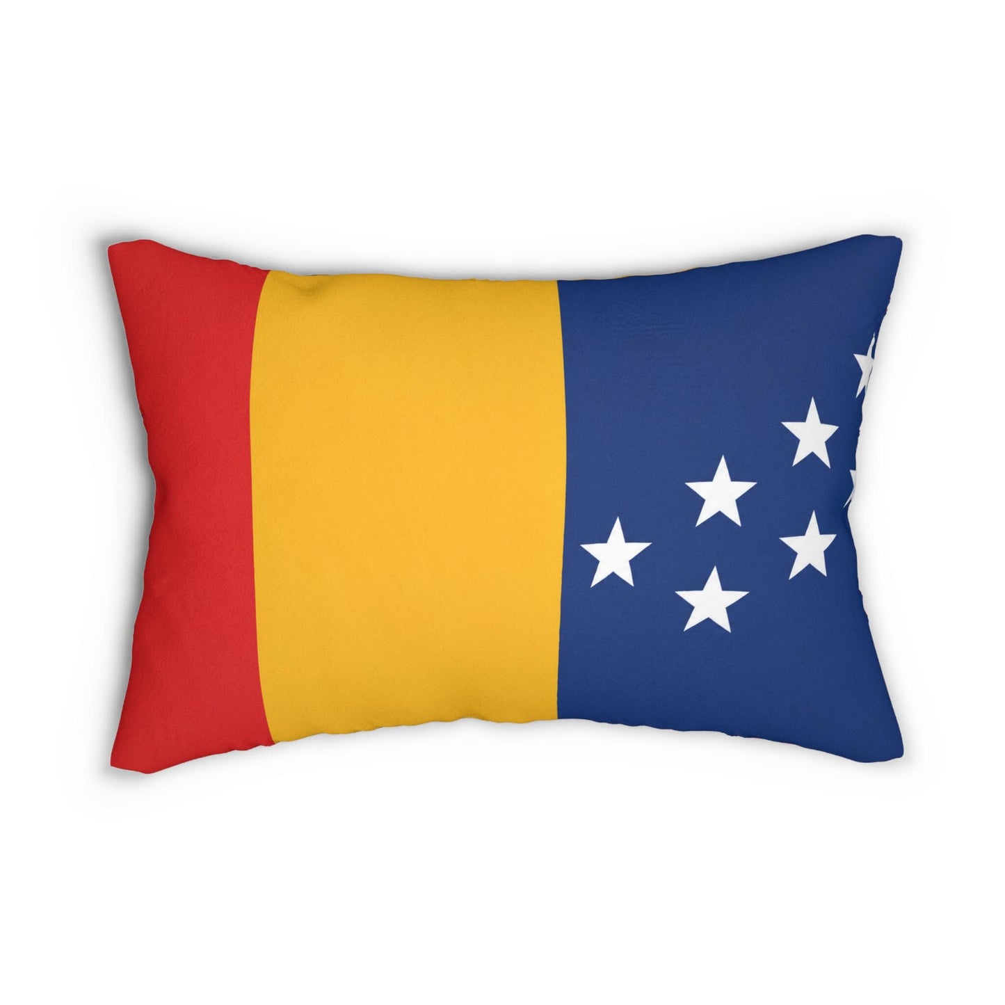 Durham NC City Flag Stars lumbar pillow | spun polyester decorative pillow