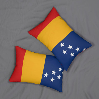 Durham NC City Flag Stars lumbar pillow | spun polyester decorative pillow