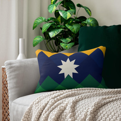 Appalachian Flag Mountain Star lumbar pillow | geometric throw pillow