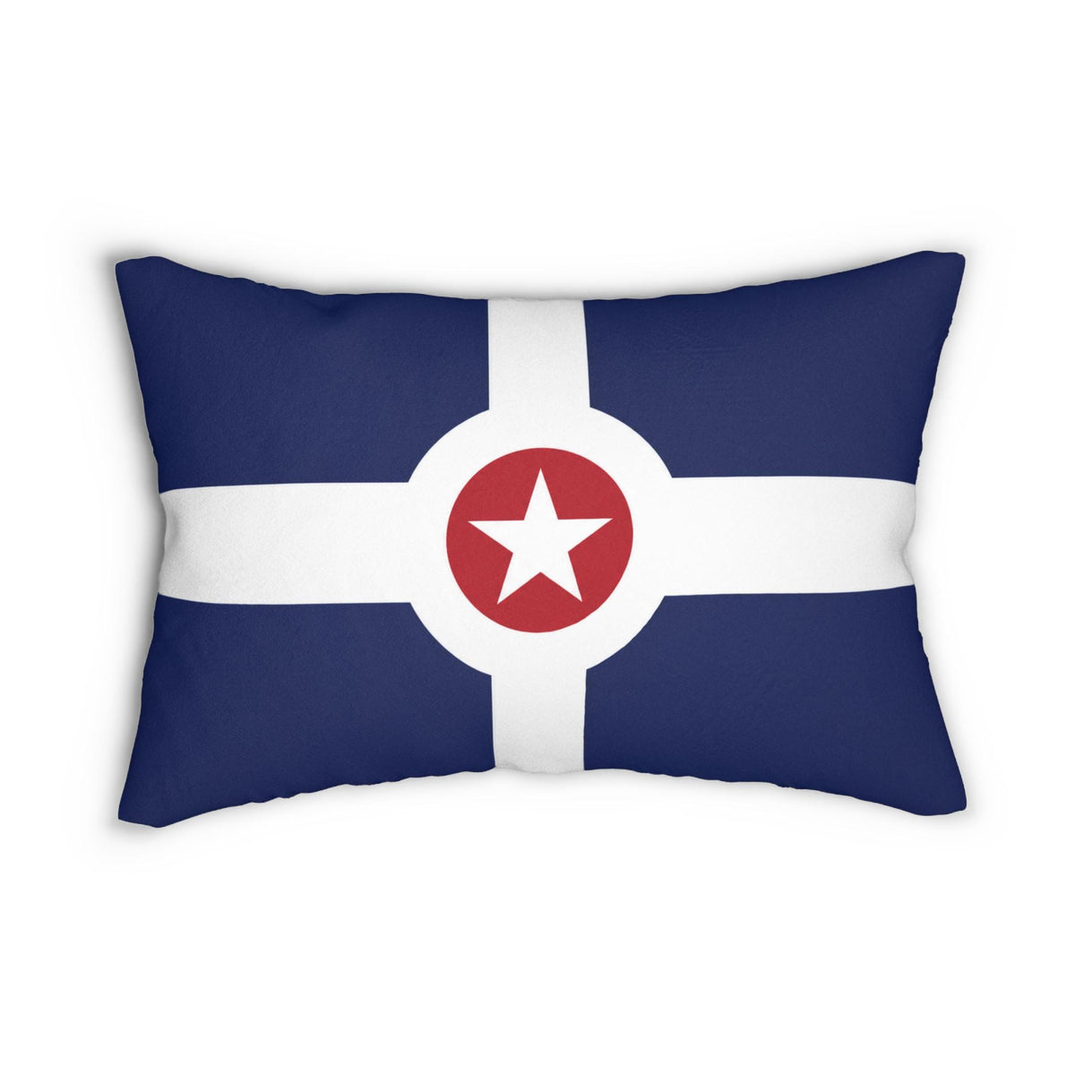 Indianapolis Flag Lumbar Pillow | Indy Circle Star Accent Pillow