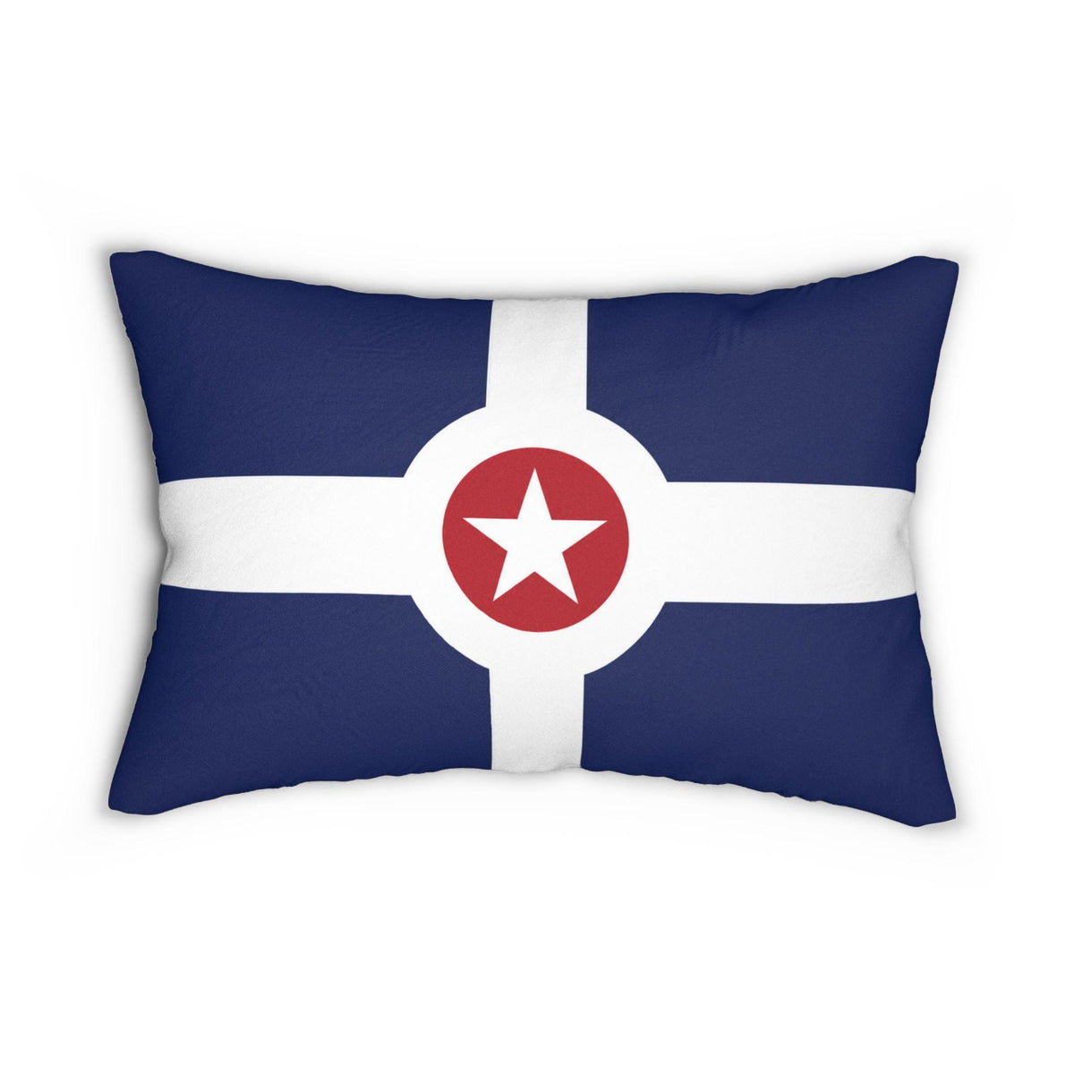 Indianapolis Flag Lumbar Pillow | Indy Circle Star Accent Pillow