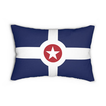 Indianapolis Flag Lumbar Pillow | Indy Circle Star Accent Pillow
