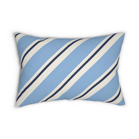 Class of 2030 Striped Blue Lumbar Pillow | Graduation Nursery Decor