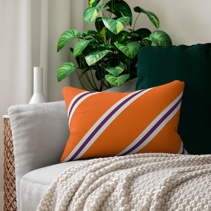 Class of 2026 Lumbar Pillow | Orange Striped Graduation Decor