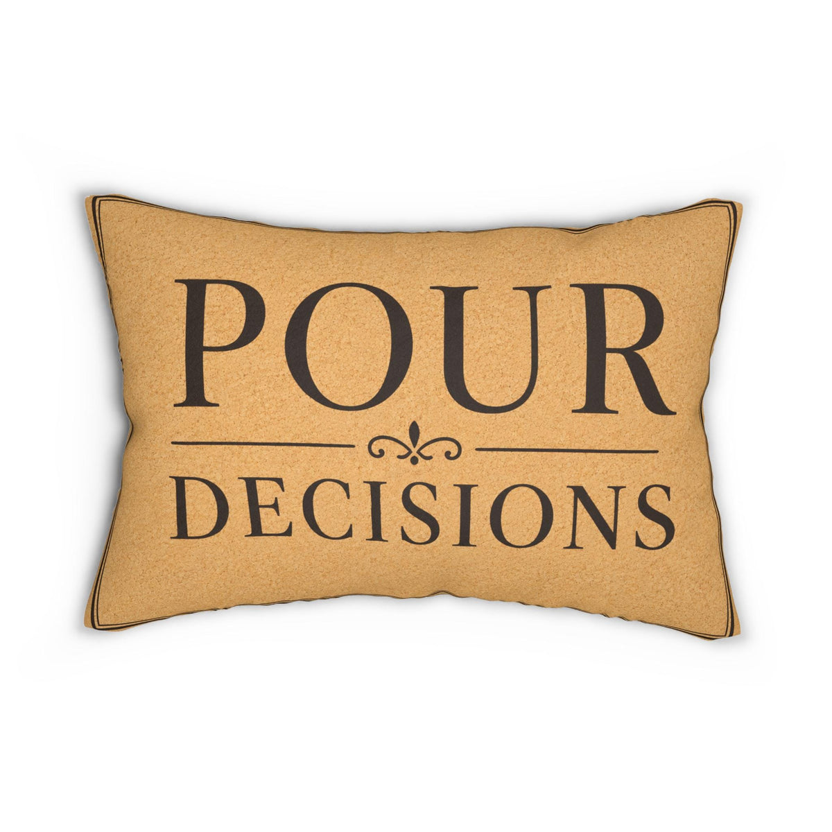 Wine Not? Pour Decisions lumbar pillow | wine pun home decor