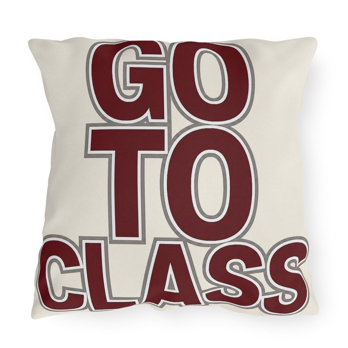 Call Your Mom outdoor pillow | Go To Class typography throw pillow