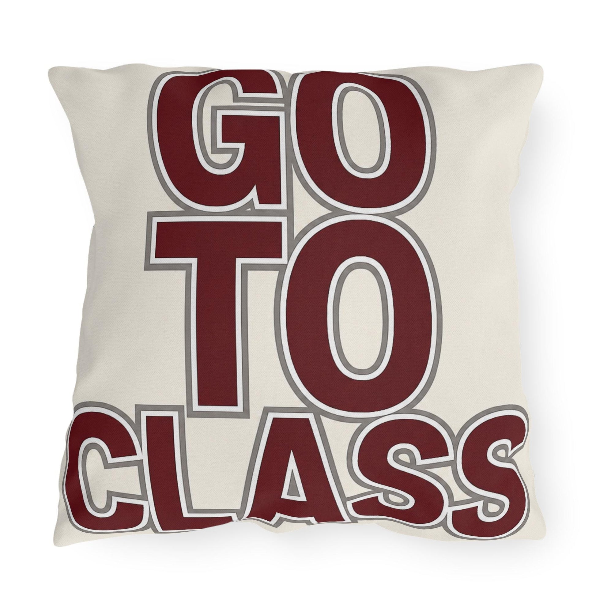 Call Your Mom outdoor pillow | Go To Class typography throw pillow