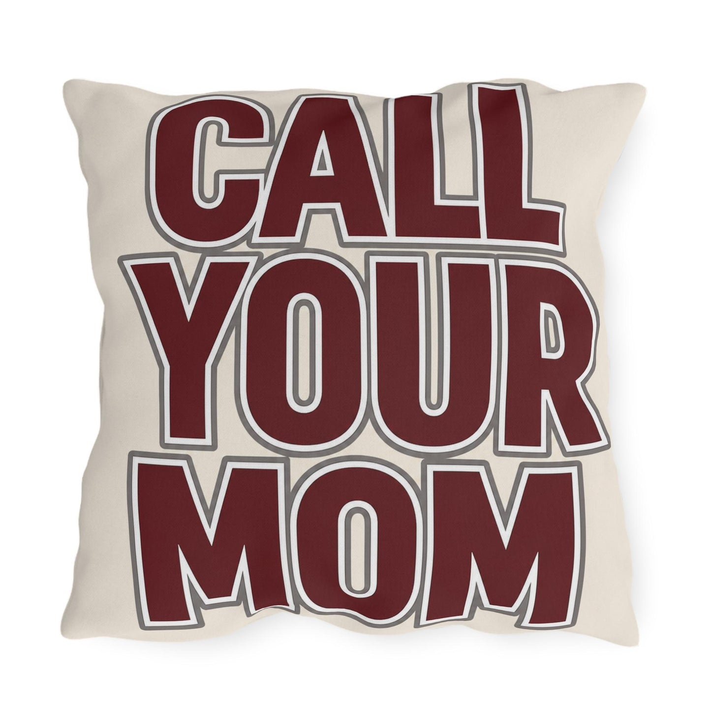 Call Your Mom outdoor pillow | Go To Class typography throw pillow