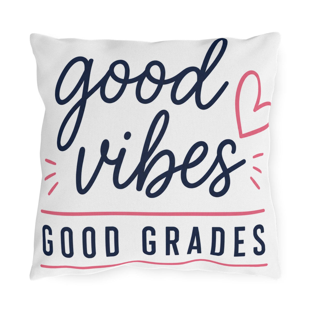 Good Vibes Good Grades outdoor pillow | Coffee & Confidence outdoor pillow