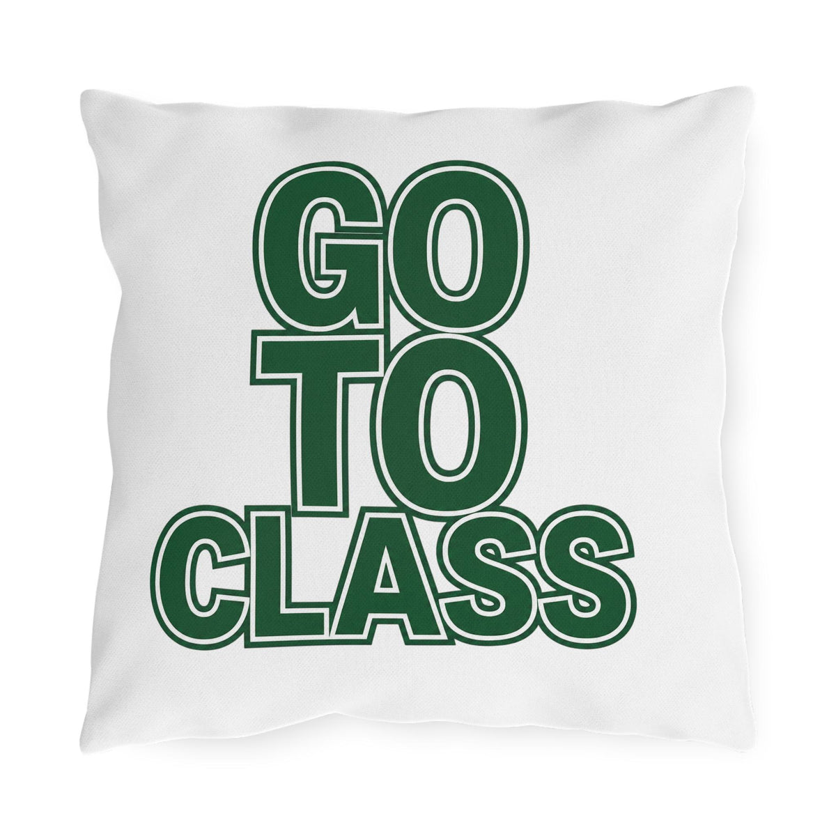 Go To Class pillow | Call Your Mom throw pillow, bold green text decorative pillow