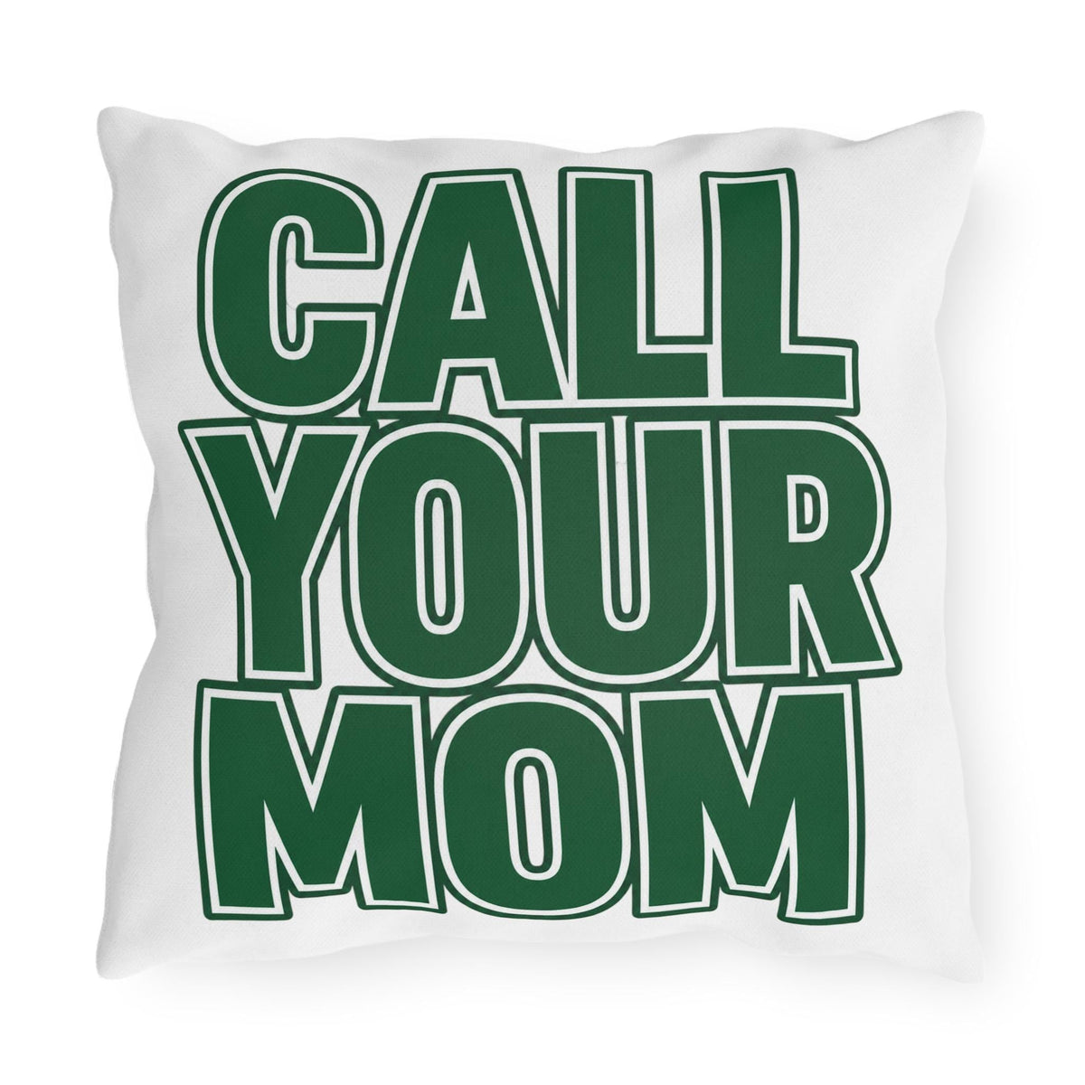 Go To Class pillow | Call Your Mom throw pillow, bold green text decorative pillow