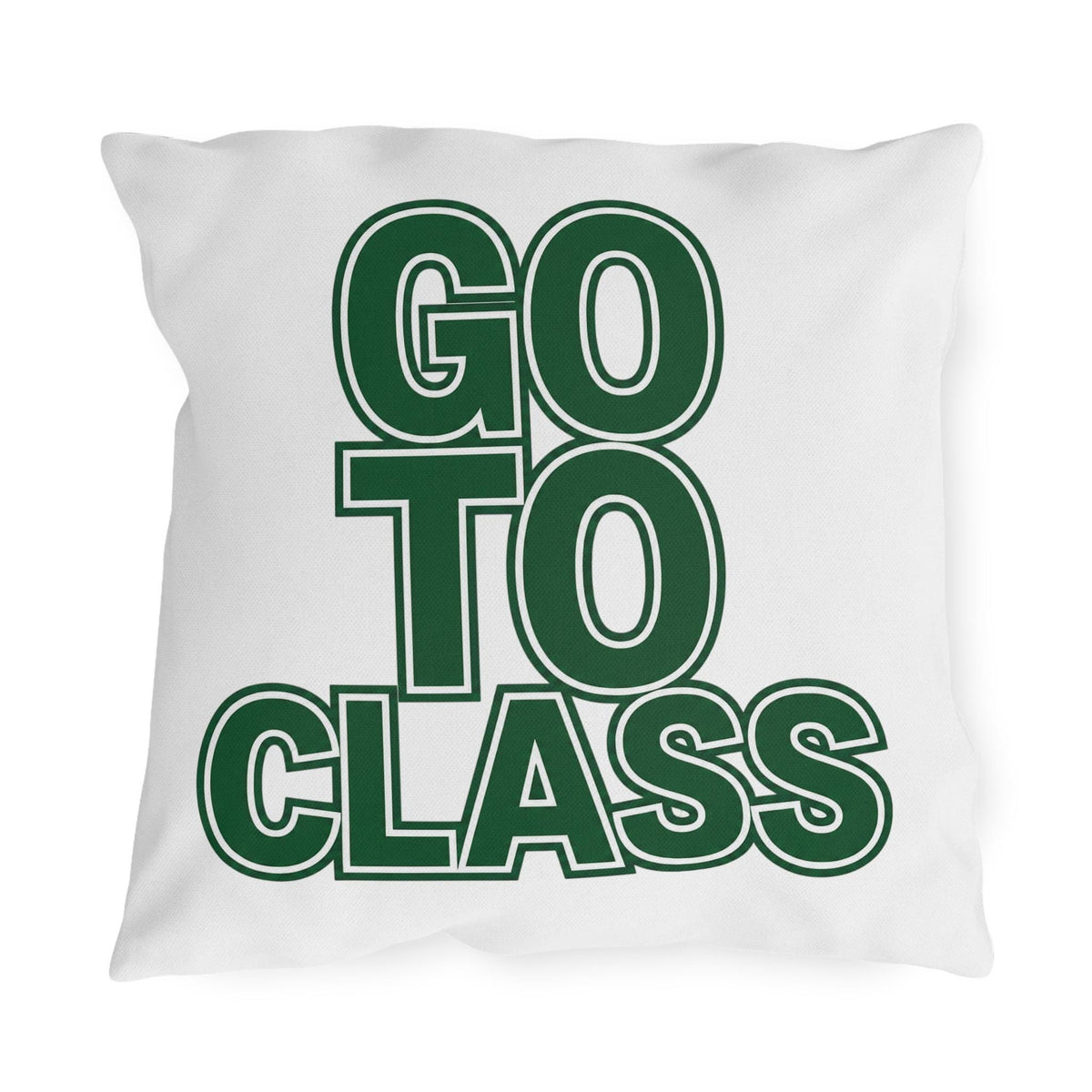 Go To Class pillow | Call Your Mom throw pillow, bold green text decorative pillow