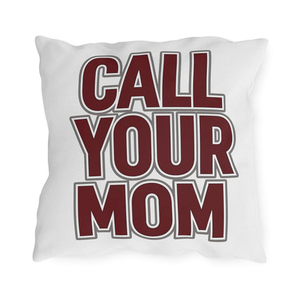 Call Your Mom Pillow Cover | Maroon Gray College Dorm Decor | Dorm Room Pillow | Student Gift | Freshman Dorm | College Apartment | Graduati