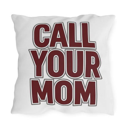 Call Your Mom Pillow Cover | Maroon Gray College Dorm Decor | Dorm Room Pillow | Student Gift | Freshman Dorm | College Apartment | Graduati