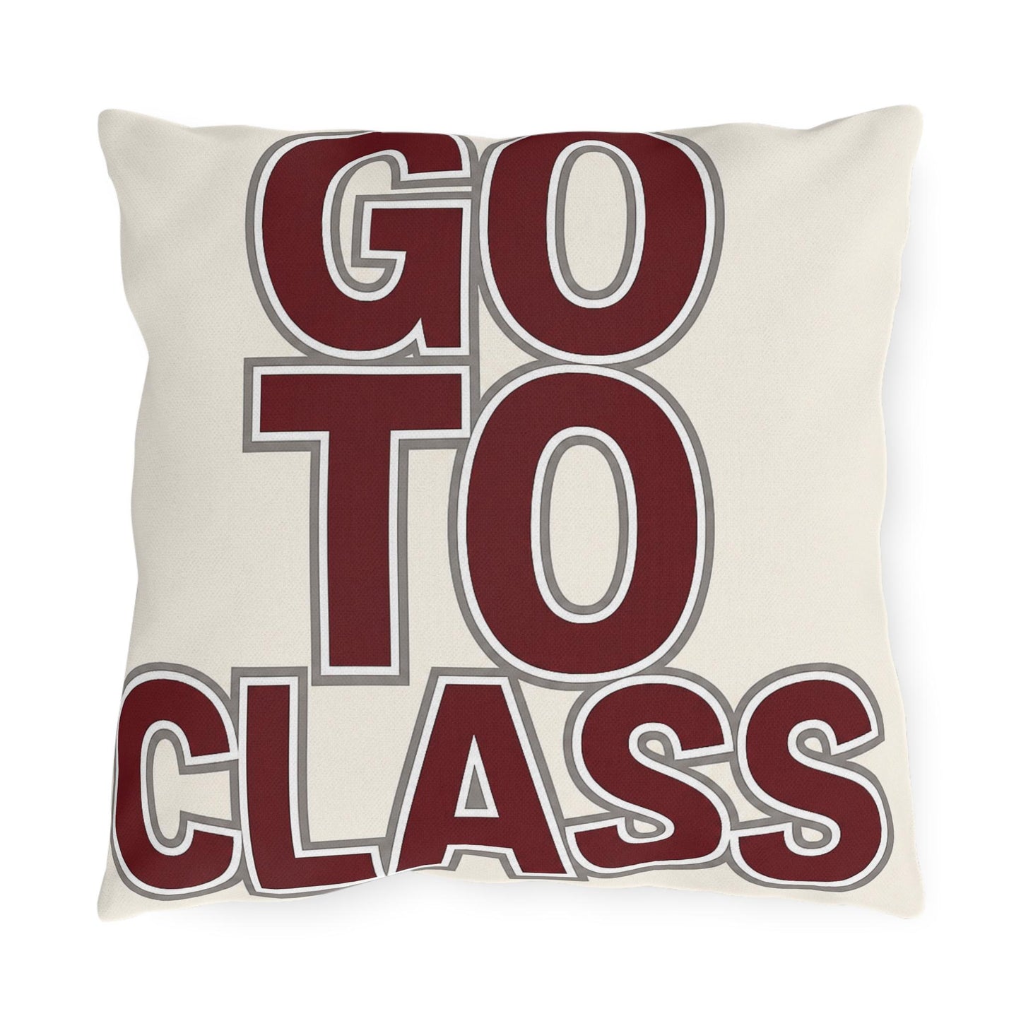 Call Your Mom outdoor pillow | Go To Class typography throw pillow