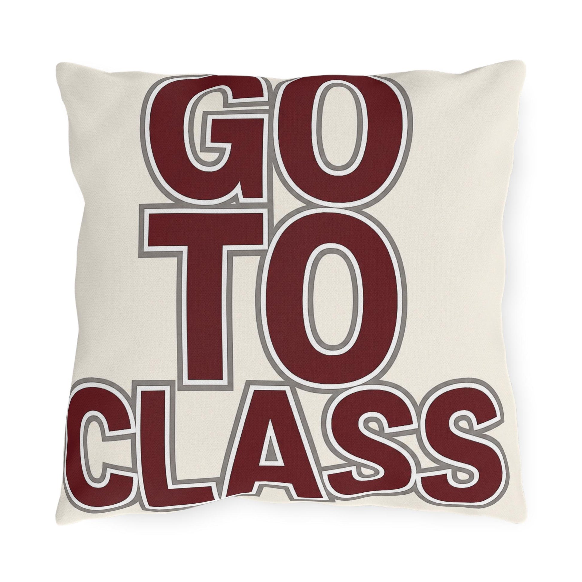 Call Your Mom outdoor pillow | Go To Class typography throw pillow