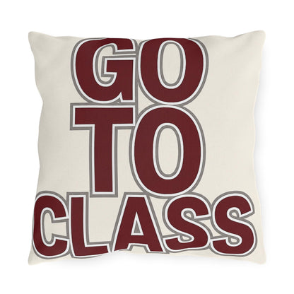 Call Your Mom outdoor pillow | Go To Class typography throw pillow