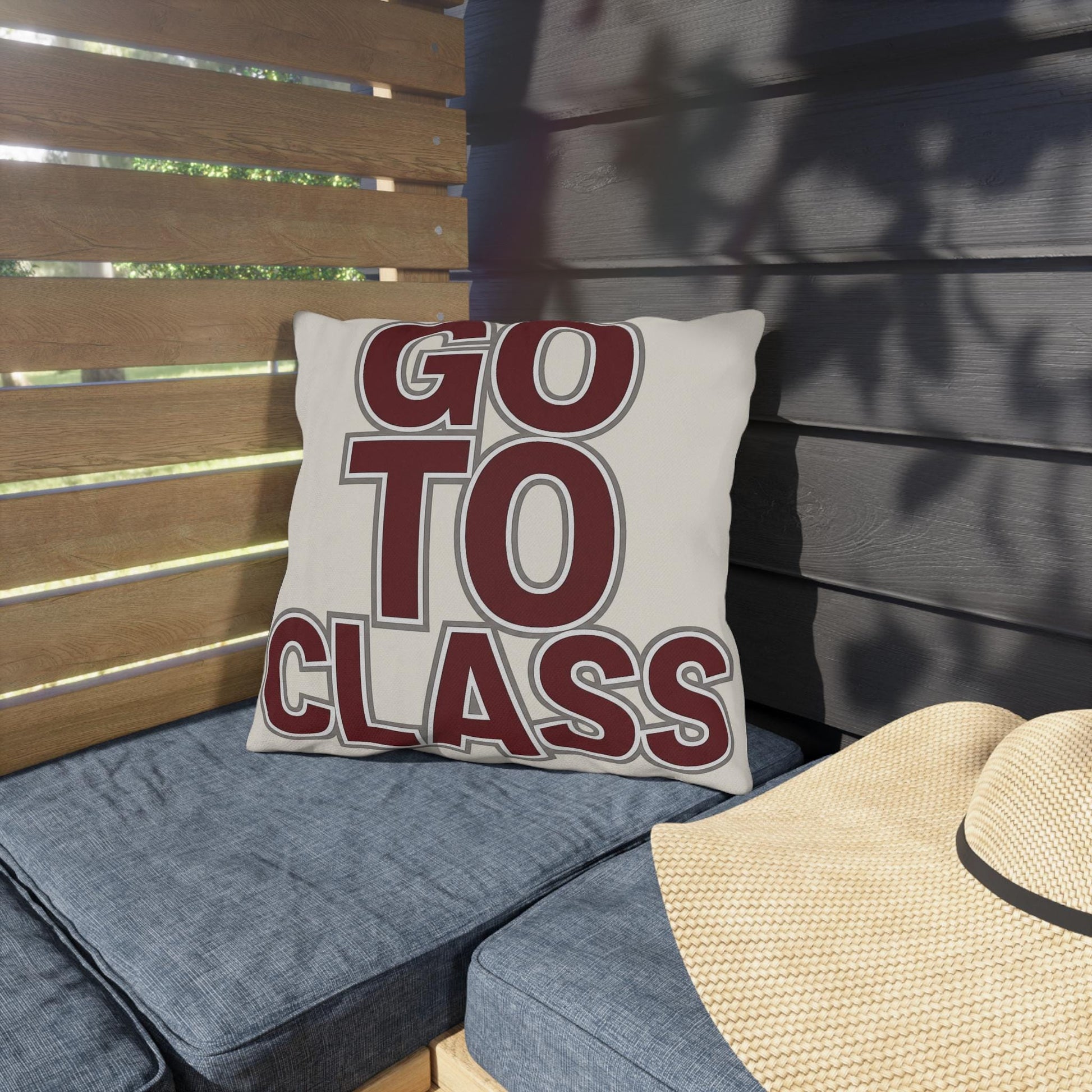Call Your Mom outdoor pillow | Go To Class typography throw pillow