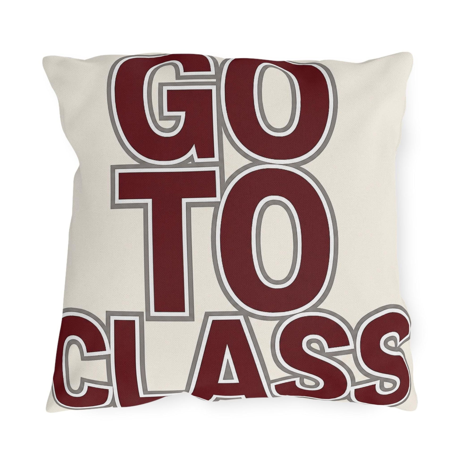 Call Your Mom outdoor pillow | Go To Class typography throw pillow